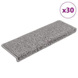 vidaXL Carpet Stair Treads Decorative Stair Step Protector Rug Stair Mats - grey, 65 x 21 x 4 cm/ 30 pcs