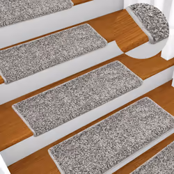 vidaXL Carpet Stair Treads Decorative Stair Step Protector Rug Stair Mats - grey, 65 x 21 x 4 cm/ 30 pcs - Additional view 4