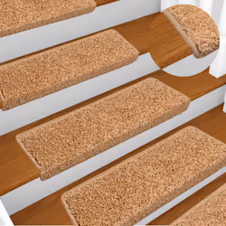 vidaXL Carpet Stair Treads Decorative Stair Step Protector Rug Stair Mats - beige, 65 x 21 x 4 cm/ 30 pcs - Additional view 4
