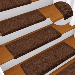 vidaXL Carpet Stair Treads Decorative Stair Step Protector Rug Stair Mats - dark brown, 65 x 21 x 4 cm/ 30 pcs - Additional view 4