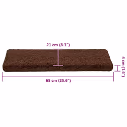 vidaXL Carpet Stair Treads Decorative Stair Step Protector Rug Stair Mats - dark brown, 65 x 21 x 4 cm/ 30 pcs - Additional view 7