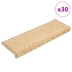 vidaXL Carpet Stair Treads Decorative Stair Step Protector Rug Stair Mats - brown, 65 x 21 x 4 cm/ 30 pcs