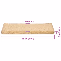 vidaXL Carpet Stair Treads Decorative Stair Step Protector Rug Stair Mats - brown, 65 x 21 x 4 cm/ 30 pcs