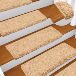 vidaXL Carpet Stair Treads Decorative Stair Step Protector Rug Stair Mats - brown, 65 x 21 x 4 cm/ 30 pcs - Additional view 4