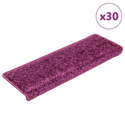 vidaXL Carpet Stair Treads Decorative Stair Step Protector Rug Stair Mats - violet, 65 x 21 x 4 cm/ 30 pcs