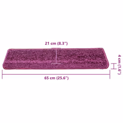 vidaXL Carpet Stair Treads Decorative Stair Step Protector Rug Stair Mats - violet, 65 x 21 x 4 cm/ 30 pcs
