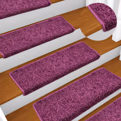 vidaXL Carpet Stair Treads Decorative Stair Step Protector Rug Stair Mats - violet, 65 x 21 x 4 cm/ 30 pcs - Additional view 4