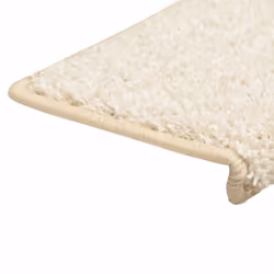 vidaXL Carpet Stair Treads Decorative Stair Step Protector Rug Stair Mats - white, 65 x 21 x 4 cm/ 30 pcs - Additional view 5