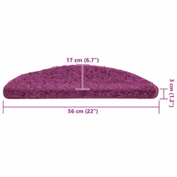 vidaXL Stair Mats Home Decorative Stair Step Rug Carpet Protector Tread Mat - violet, 56 x 17 x 3 cm/ 20 pcs - Additional view 3