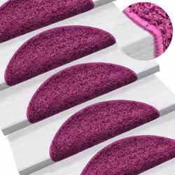 vidaXL Stair Mats Home Decorative Stair Step Rug Carpet Protector Tread Mat - violet, 56 x 17 x 3 cm/ 20 pcs - Additional view 4