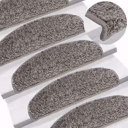vidaXL Stair Mats Home Decorative Stair Step Rug Carpet Protector Tread Mat - grey, 65 x 21 x 4 cm/ 20 pcs - Additional view 4