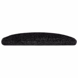 vidaXL Stair Mats Home Decorative Stair Step Rug Carpet Protector Tread Mat - black, 65 x 21 x 4 cm/ 20 pcs - Additional view 2