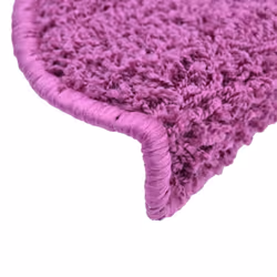 vidaXL Stair Mats Home Decorative Stair Step Rug Carpet Protector Tread Mat - violet, 65 x 21 x 4 cm/ 20 pcs - Additional view 5