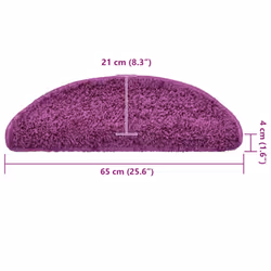 vidaXL Stair Mats Home Decorative Stair Step Rug Carpet Protector Tread Mat - violet, 65 x 21 x 4 cm/ 20 pcs - Additional view 7