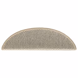vidaXL Self-adhesive Stair Mats Stair Treads Protector Rug Sisal-Look 15 pcs - light green, 56 x 17 x 3 cm/ 30 pcs - Additional view 4