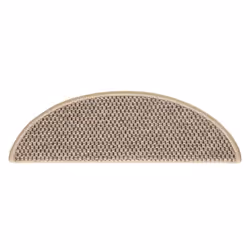vidaXL Self-adhesive Stair Mats Stair Treads Protector Rug Sisal-Look 15 pcs - dark beige, 56 x 17 x 3 cm/ 30 pcs - Additional view 4