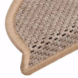 vidaXL Self-adhesive Stair Mats Stair Treads Protector Rug Sisal-Look 15 pcs - light beige, 56 x 17 x 3 cm/ 30 pcs - Additional view 6