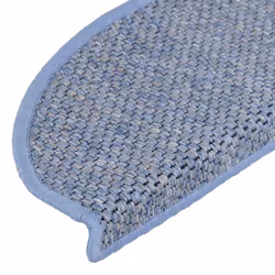 vidaXL Self-adhesive Stair Mats Stair Treads Protector Rug Sisal-Look 15 pcs - blue, 65 x 21 x 4 cm/ 30 pcs - Additional view 6