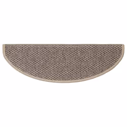 vidaXL Self-adhesive Stair Mats Stair Treads Protector Rug Sisal-Look 15 pcs - dark beige, 65 x 21 x 4 cm/ 30 pcs - Additional view 4