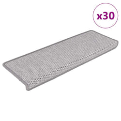 vidaXL Self-adhesive Stair Mats Stair Treads Protector Rug Sisal-Look 15 pcs - platina
