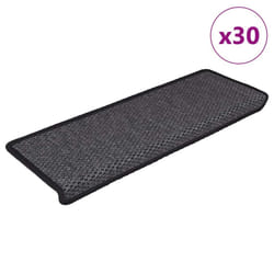 vidaXL Self-adhesive Stair Mats Stair Treads Protector Rug Sisal-Look 15 pcs - anthracite