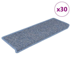 vidaXL Self-adhesive Stair Mats Stair Treads Protector Rug Sisal-Look 15 pcs - blue