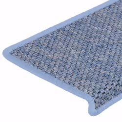 vidaXL Self-adhesive Stair Mats Stair Treads Protector Rug Sisal-Look 15 pcs - blue - Additional view 6