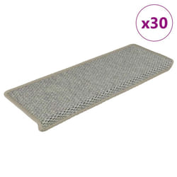 vidaXL Self-adhesive Stair Mats Stair Treads Protector Rug Sisal-Look 15 pcs - green