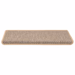 vidaXL Self-adhesive Stair Mats Stair Treads Protector Rug Sisal-Look 15 pcs - light beige - Additional view 2