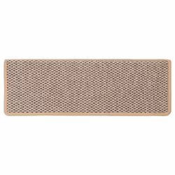 vidaXL Self-adhesive Stair Mats Stair Treads Protector Rug Sisal-Look 15 pcs - light beige - Additional view 4