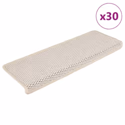 vidaXL Self-adhesive Stair Mats Stair Treads Protector Rug Sisal-Look 15 pcs - cream