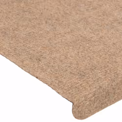vidaXL Self-adhesive Stair Mats Carpet Stair Treads Stair Step Protector Rug - beige, 65 x 24.5 x 3.5 cm/ 30 pcs - Additional view 5