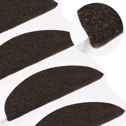 vidaXL Self-adhesive Stair Mats Carpet Stair Treads Stair Step Protector Rug - anthracite, 56 x 17 x 3 cm/ 30 pcs - Additional view 4