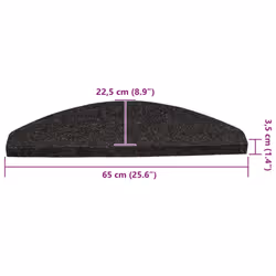 vidaXL Self-adhesive Stair Mats Carpet Stair Treads Stair Step Protector Rug - anthracite, 65 x 22.5 x 3.5 cm/ 30 pcs - Additional view 7