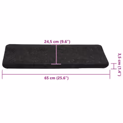 vidaXL Self-adhesive Stair Mats Carpet Stair Treads Stair Step Protector Rug - anthracite, 65 x 24.5 x 3.5 cm/ 30 pcs - Additional view 7