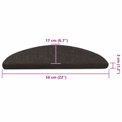 vidaXL Self-adhesive Stair Mats Carpet Stair Treads Stair Step Protector Rug - black, 56 x 17 x 3 cm/ 20 pcs - Additional view 3