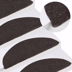 vidaXL Self-adhesive Stair Mats Carpet Stair Treads Stair Step Protector Rug - black, 56 x 17 x 3 cm/ 20 pcs - Additional view 4
