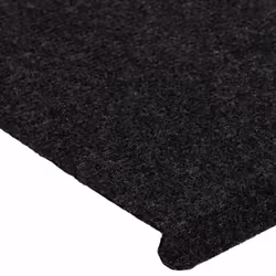 vidaXL Self-adhesive Stair Mats Carpet Stair Treads Stair Step Protector Rug - black, 65 x 24.5 x 3.5 cm/ 30 pcs - Additional view 5