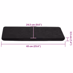 vidaXL Self-adhesive Stair Mats Carpet Stair Treads Stair Step Protector Rug - black, 65 x 24.5 x 3.5 cm/ 30 pcs - Additional view 7