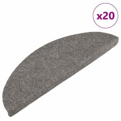vidaXL Stair Mats Self-adhesive 20 pcs Grey 56x17x3 cm stair tread