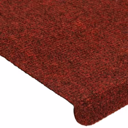 vidaXL Self-adhesive Stair Mats Carpet Stair Treads Stair Step Protector Rug - red, 65 x 24.5 x 3.5 cm/ 30 pcs - Additional view 5