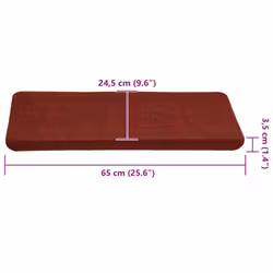 vidaXL Self-adhesive Stair Mats Carpet Stair Treads Stair Step Protector Rug - red, 65 x 24.5 x 3.5 cm/ 30 pcs - Additional view 7