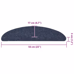 vidaXL Self-adhesive Stair Mats Carpet Stair Treads Stair Step Protector Rug - blue, 56 x 17 x 3 cm/ 30 pcs - Additional view 7