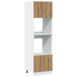 vidaXL Microwave Cabinet Artisan Oak 60x57x207 cm Engineered Wood cupboard