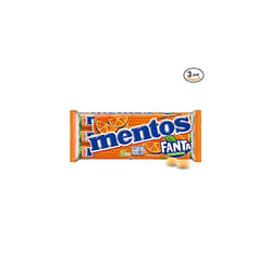 Mentos Roll of Fanta Orange Flavour Chewy Dragees Sweets 3 x 37.5g