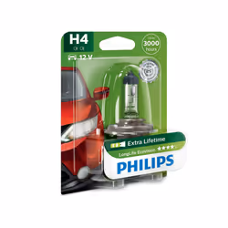 Philips LongLife EcoVision 12342LLECOB1 Longer Lifetime, 60 W, 12 V, H4, Halogen, 3100 K, 1 pc(s)