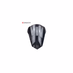 FOR YAMAHA Motorcycle Double Bubble Smoke Windshield Windscreen Screen - Black
