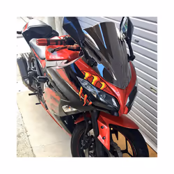 Motorcycle Double Bubble Windshield WindScreen Screen For 2013 2014 2015 - Smoke
