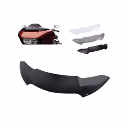 Motorcycle Windscreen Wave Windshield Fairing Wind Deflector For Harley - Black