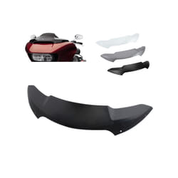 Motorcycle Windscreen Wave Windshield Fairing Wind Deflector For Harley - Black